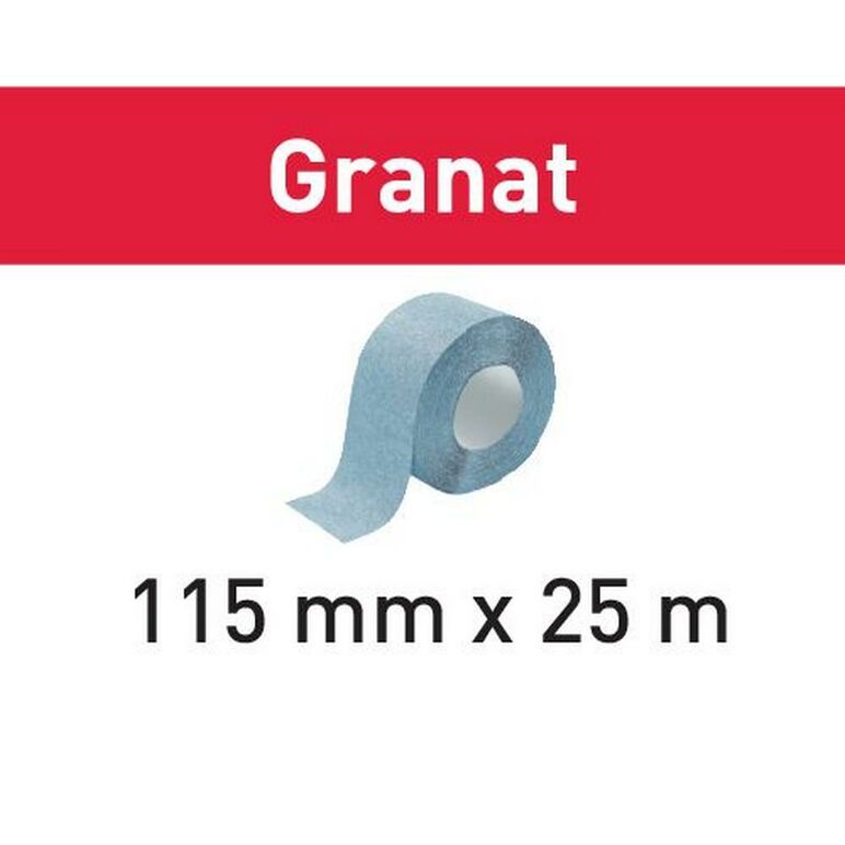 Festool Schleifrolle 115x25m P120 GR Granat (201107), image 