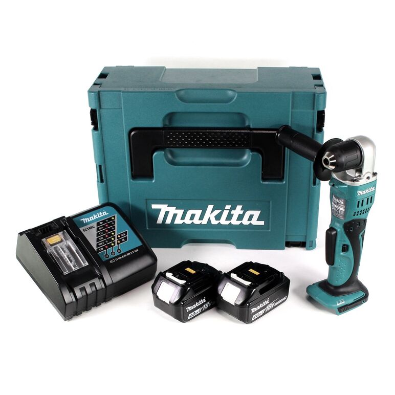 Makita DDA351RMJ Akku-Winkelbohrmaschine 1 18V 13,5Nm + 2x Akku 4,0Ah + Ladegerät + Koffer, image 