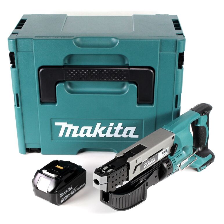 Makita DFR550T1J Akku-Magazinschrauber 18V + 1x Akku 5,0Ah + Koffer - ohne Ladegerät, image 