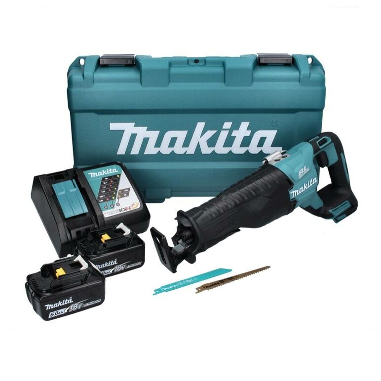 Makita DJR187RGK Akku-Reciprosäge 18V Brushless 255mm + 2x Akku 6Ah + Ladegerät + Koffer, image 
