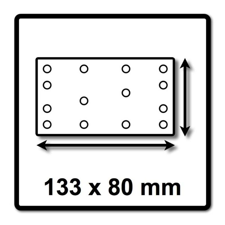 Festool HSK 80x133 H Schleifklotz Hart 80 x 133 mm ( 495967 ) + 350x Schleifstreifen P60 / P100 / P120 / P180 / P240, image _ab__is.image_number.default