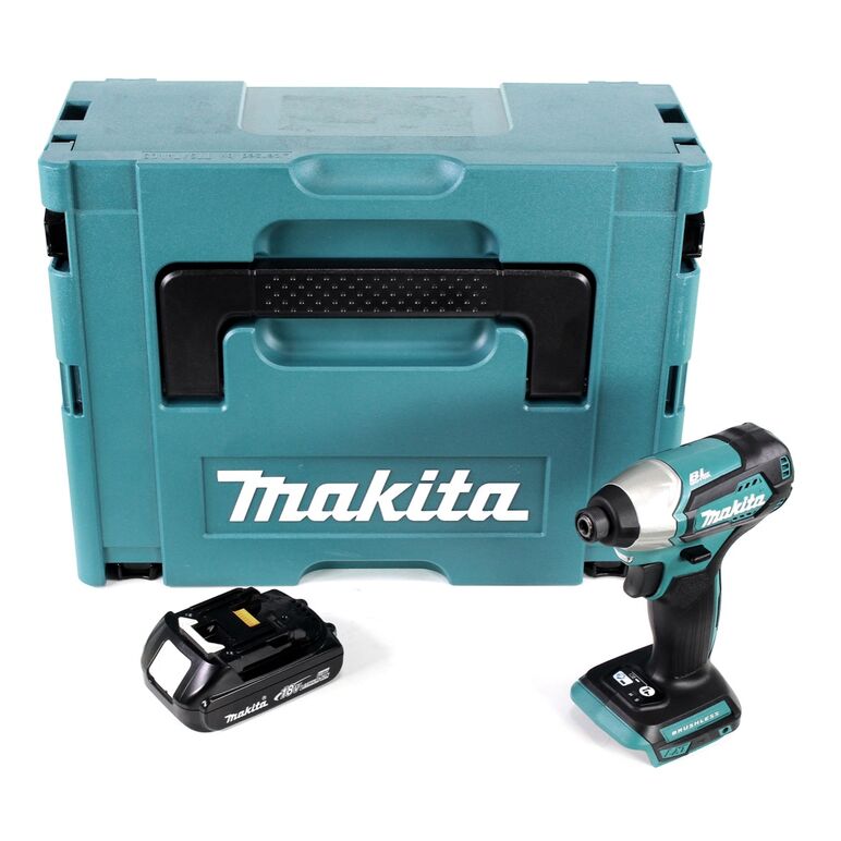 Makita DTD155Y1J Akku-Schlagschrauber 18V Brushless 1/4" 140Nm + 1x Akku 1,5Ah + Koffer  - ohne Ladegerät, image 